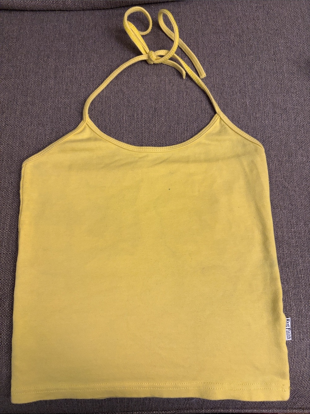 Yellow Halter Neck Tank Top